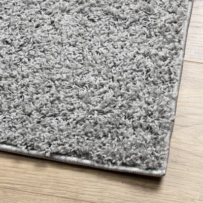 vidaXL Čupavi moderni tepih s visokim vlaknima sivi 60x110 cm