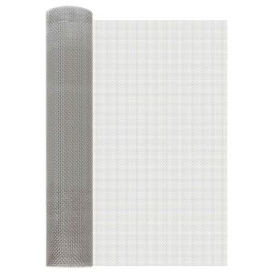 vidaXL Mrežna tkanina 60 x 500 cm 6 Mesh Nehrđajući čelik 201 Srebrna