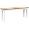 vidaXL Klupa 110 cm bijela puna drvena guma