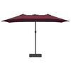 vidaXL Vrtni suncobran Bordeaux Crvena 385 x 209 x 244 cm Poliester