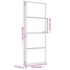 vidaXL Sobna vrata tanka zlatna 76x201,5 cm kaljeno staklo i aluminij