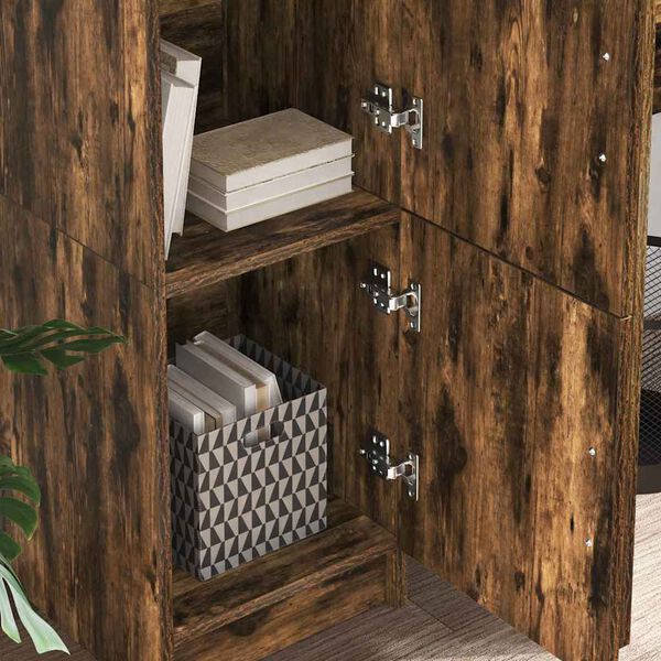 vidaXL Highboard Dimljeni hrast 31.5 x 32 x 122.5 cm