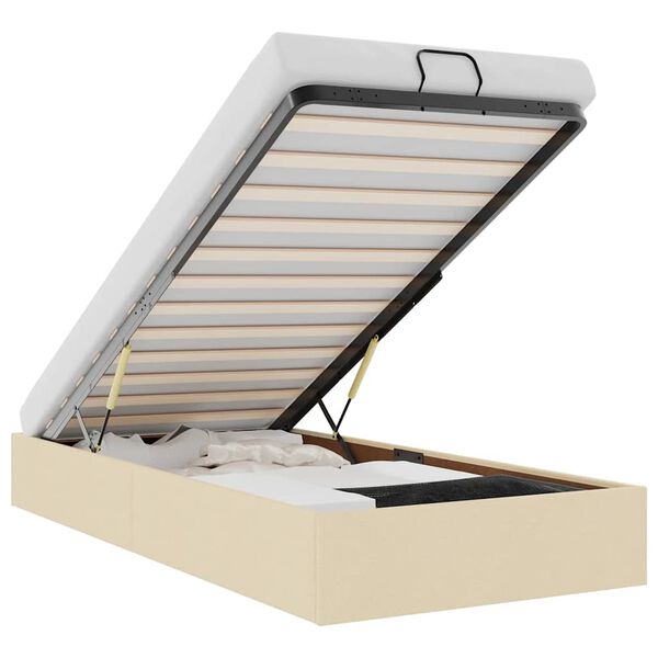 vidaXL Otomanski okvir kreveta bez madraca krem 80x200 cm od tkanine