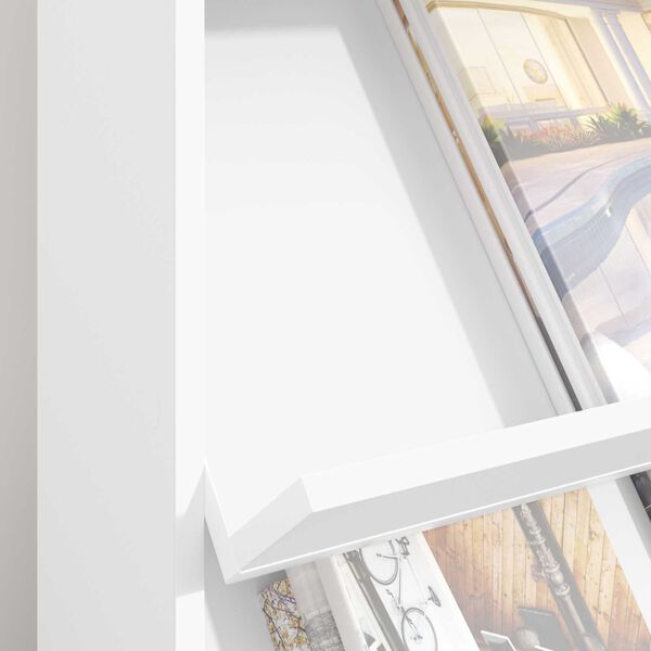 vidaXL Polica za časopise Bijelo 70 x 41 x 156 cm Konstruirano drvo