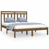 vidaXL Okvir za krevet od masivnog drva boja meda 140x190 cm