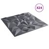 vidaXL Zidne panele 24 pcs Ametist siva 50 x 50 cm XPS pjena