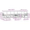 vidaXL Set vanjskih sofa s jastukom 9 pcs Prirodna i svijetlo siva