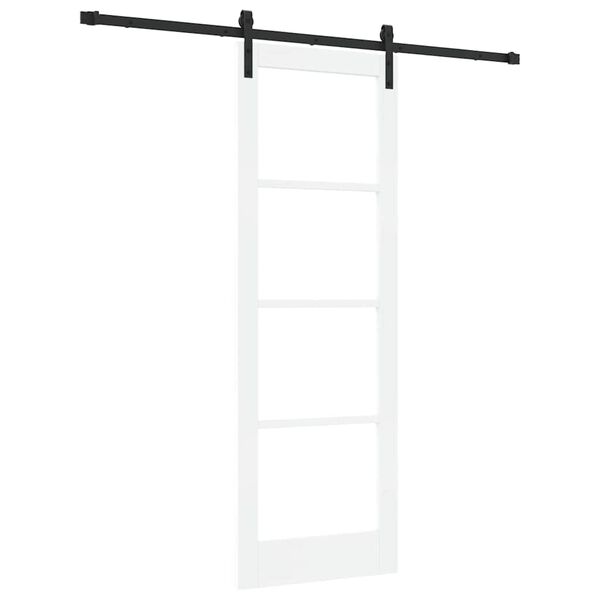 vidaXL Klizna vrata ORKDAL Bijela i crna 73,5 x 211 cm