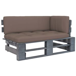 vidaXL Kutna vrtna sofa od paleta od sivo impregnirane borovine