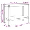 vidaXL Radne klupe s policom Crna 81 x 41 x 145 cm Konstruirano drvo