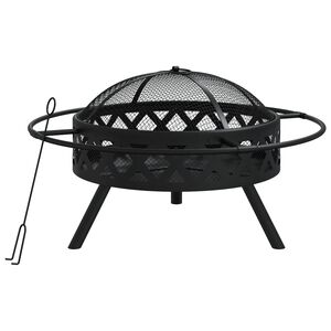 vidaXL Posuda za vatru sa žaračem 70 cm XXL čelična
