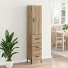 vidaXL Highboard Umjetnički hrast 34,5 x 34 x 180 cm Konstruirano drvo