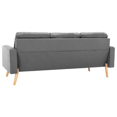 vidaXL 2-dijelni set sofa od tkanine svjetlosivi