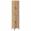 vidaXL Highboard Umjetnički hrast 34,5 x 34 x 180 cm Konstruirano drvo