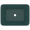 vidaXL Luksuzni umivaonik mat tamnozeleni 41 x 30 x 12 cm keramički