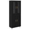 vidaXL Highboard 2 kom. Crni hrast 69,5 x 34 x 180 cm