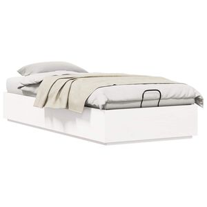 vidaXL Otomanski krevet s pohranom Bijeli 80 x 200 cm Masivna borovina