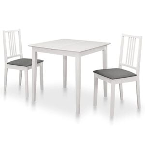 vidaXL 3-dijelni blagovaonski set od MDF-a bijeli