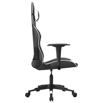 vidaXL Igraća stolica od umjetne kože crno-bijela