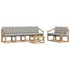 vidaXL Set vanjskih sofa 7 kom. Bijela i svjetlosiva