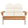 vidaXL Vrtna klupa Adirondack s jastucima 126 cm masivno drvo bagrema