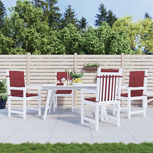 vidaXL Jastuci za stolice 6 kom pro&scaron;arano boja vina 100x50x4cm tkanina