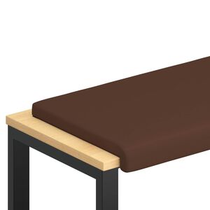 vidaXL Jastučić za klupu Umjetna koža Smeđa Dubina 35 cm