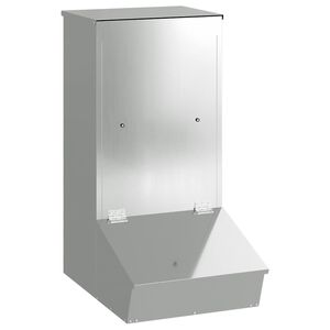 vidaXL Hranilica za svinje Srebrno 55 x 38 x 76 cm Cinkani čelik