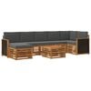 vidaXL Set vanjskih sofa s jastukom 7 pcs Prirodna i antracit