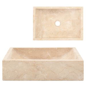 vidaXL Umivaonik 45 x 30 x 12 cm mramorni visoki sjaj krem