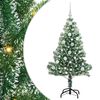 vidaXL Umjetno Božićno Drvo s Snježnim Flokom i LED Svjetlom 120 cm