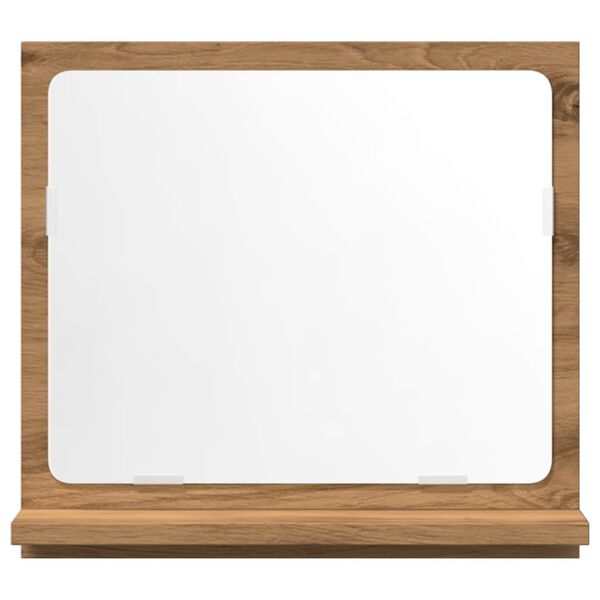 vidaXL Kupaonski ormarić s ogledalom Artisan hrast 40x11x37 cm