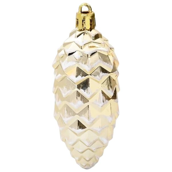 vidaXL Božićna kuglica s četinicom 40 pcs Zlatno