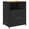 vidaXL Cabinet s policom Crna 70 x 50 x 87 cm Poliester i Roly Rattan