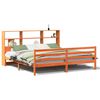 vidaXL Krevet s regalom za knjige bez madraca 200x200 cm masivno drvo