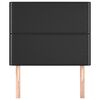 vidaXL Uzglavlje crno 80x5x118/128 cm umjetna koža