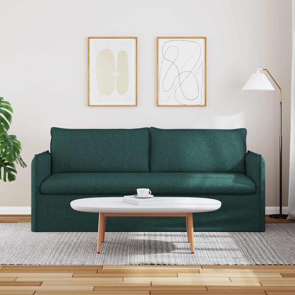 vidaXL Sofa Tamnozelena 196 x 82 x 85 cm tkanina