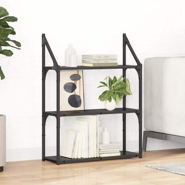 vidaXL Polica na zidu Crni hrast 60 x 21 x 78,5 cm Konstruirano drvo