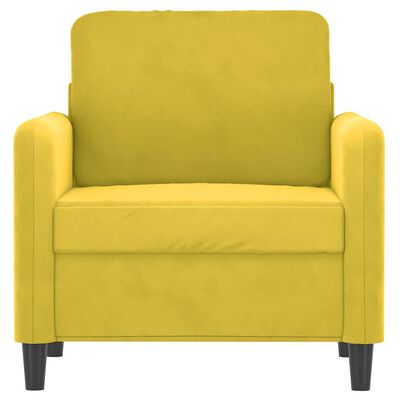 vidaXL Fotelja žuta 60 cm baršunasta