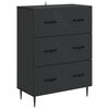 vidaXL Ormar s ladicama Crna 66 x 34,5 x 89,5 cm Konstruirano drvo
