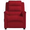 vidaXL Električni masažni naslonjač baršunasti crvena boja vina