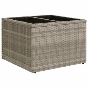 vidaXL Vrtni stol sa staklenom pločom 55x55x37 cm od poliratana