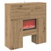 vidaXL Električni kamin Hrast artisan 75 x 24,5 x 75 cm
