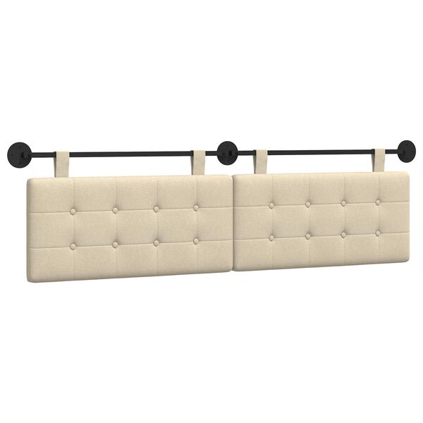 vidaXL Držeće uzglavlje Zidne Krema 190 x 55 x 5 cm tkanina