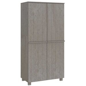 vidaXL Ormar HAMAR svjetlosivi 89 x 50 x 180 cm od masivne borovine