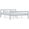vidaXL Okvir za krevet sivo-bijeli metalni 160 x 200 cm