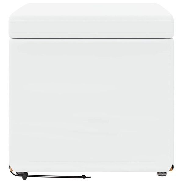 vidaXL Stolica Bijelo 41 x 41 x 40 cm Umjetna Koža i Fino Radeći Drvo