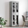 vidaXL Highboard s policom FLORIN Betonski sivi 60 x 35 x 182 cm