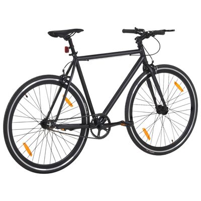vidaXL Bicikl s fiksnim zupčanikom crni 700c 59 cm
