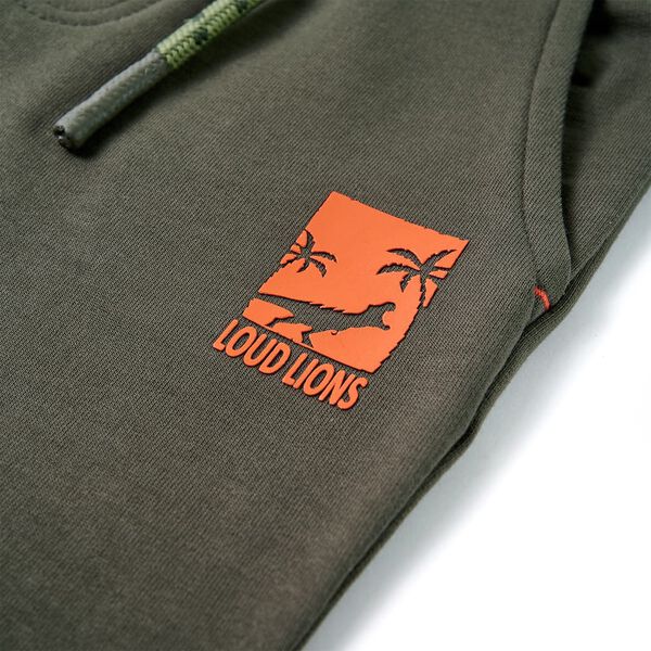 Dječje kratke hlače s vezicom tamne kaki 116